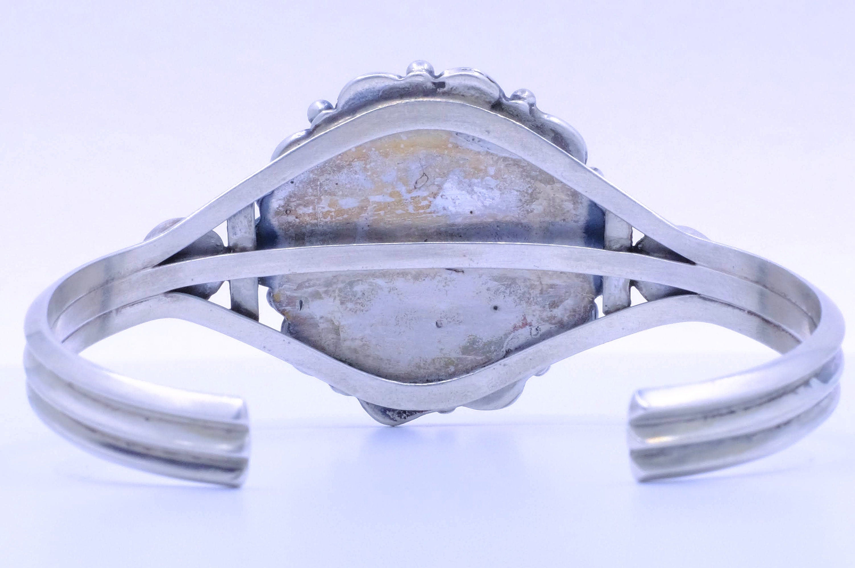 Sterling Silver Orange Spiny Oyster Navajo Cuff Bracelet