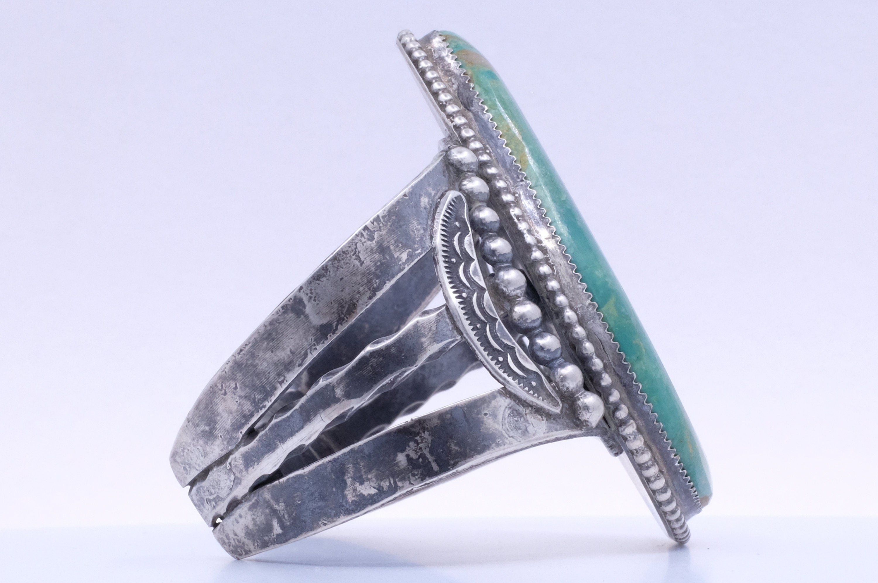 Sterling Silver Cerrillos Turquoise Navajo Cuff Bracelet