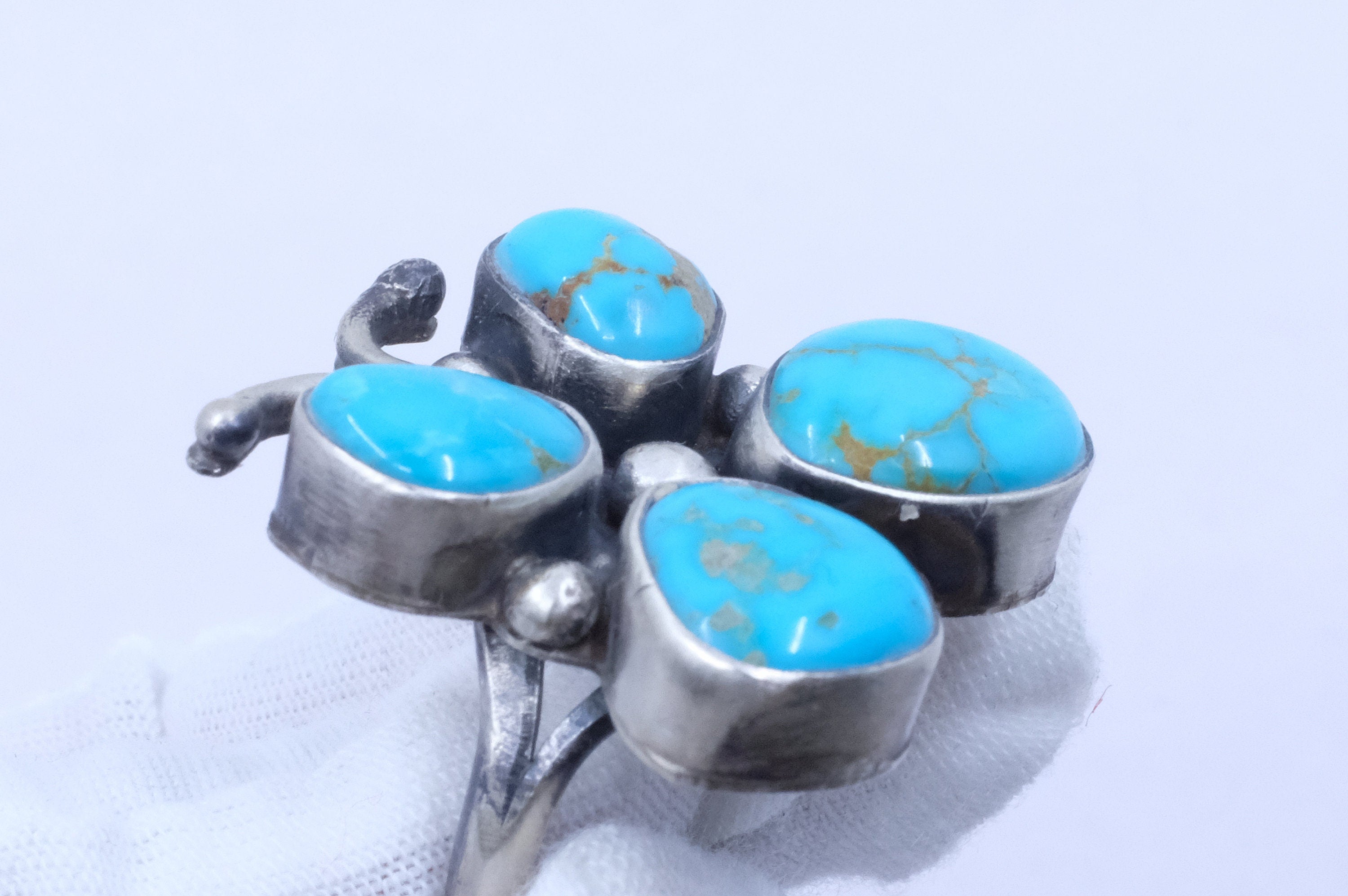 Sterling Silver Kingman Turquoise Sheila Becenti Navajo Ring