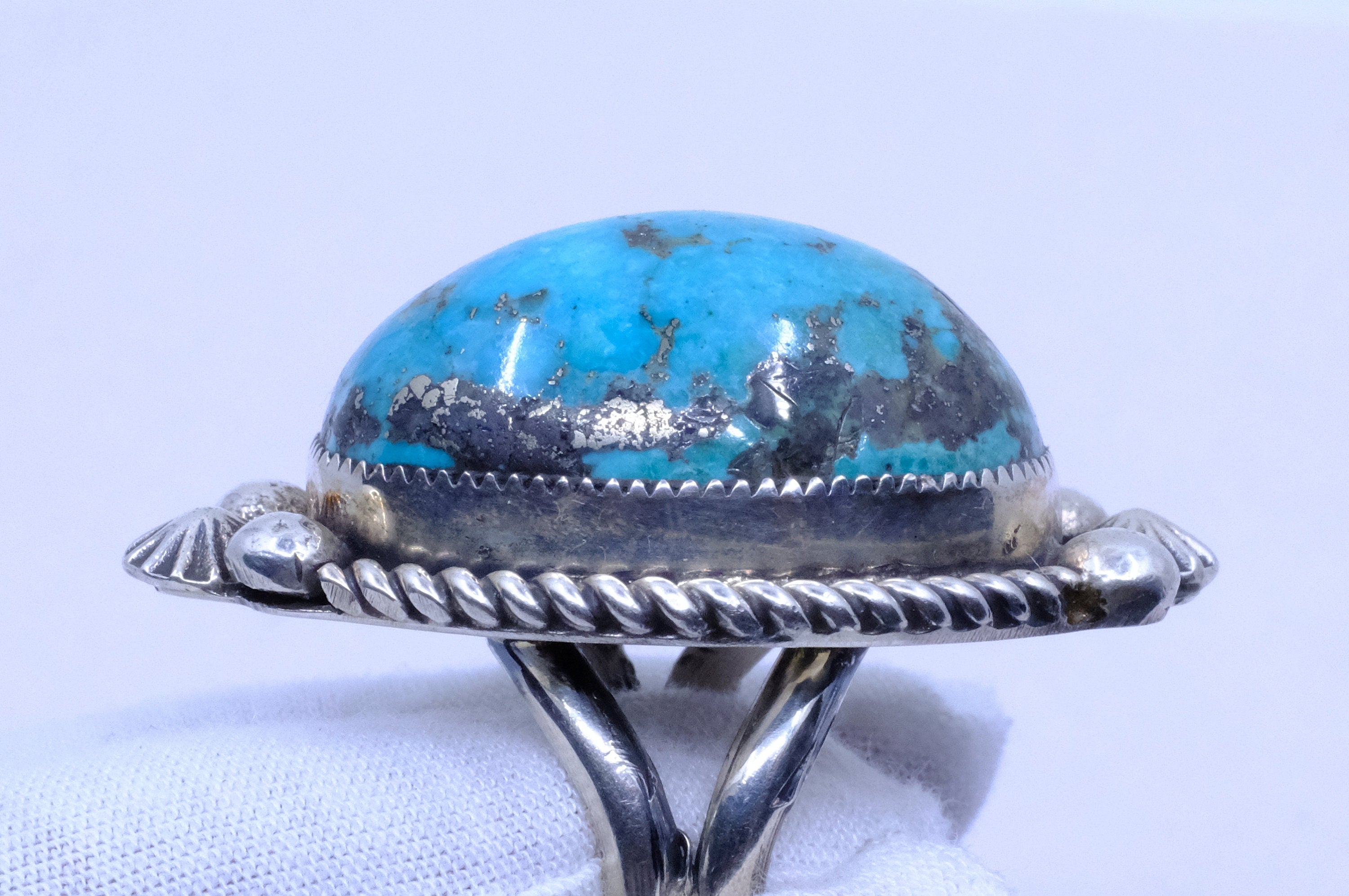 Sterling Silver Egyptian Turquoise Chimney Butte Ring