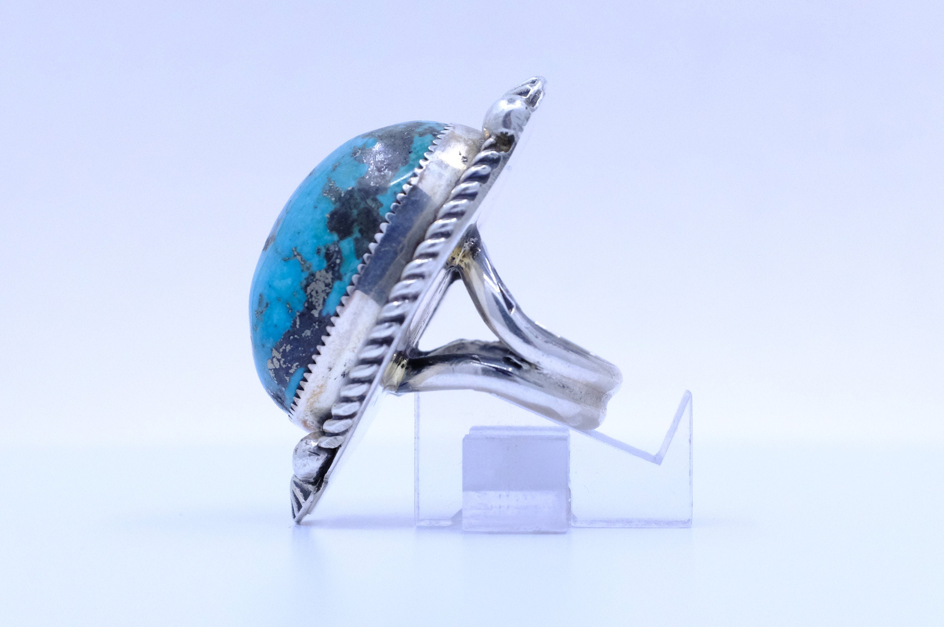 Sterling Silver Egyptian Turquoise Chimney Butte Ring