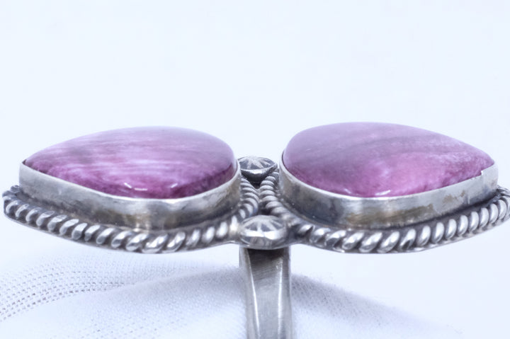 Sterling Silver Purple Spiny Oyster Augustine Largo Navajo Ring