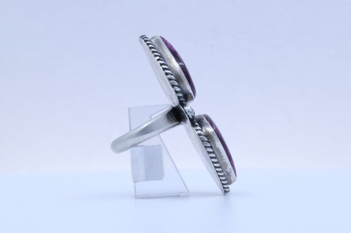 Sterling Silver Purple Spiny Oyster Augustine Largo Navajo Ring