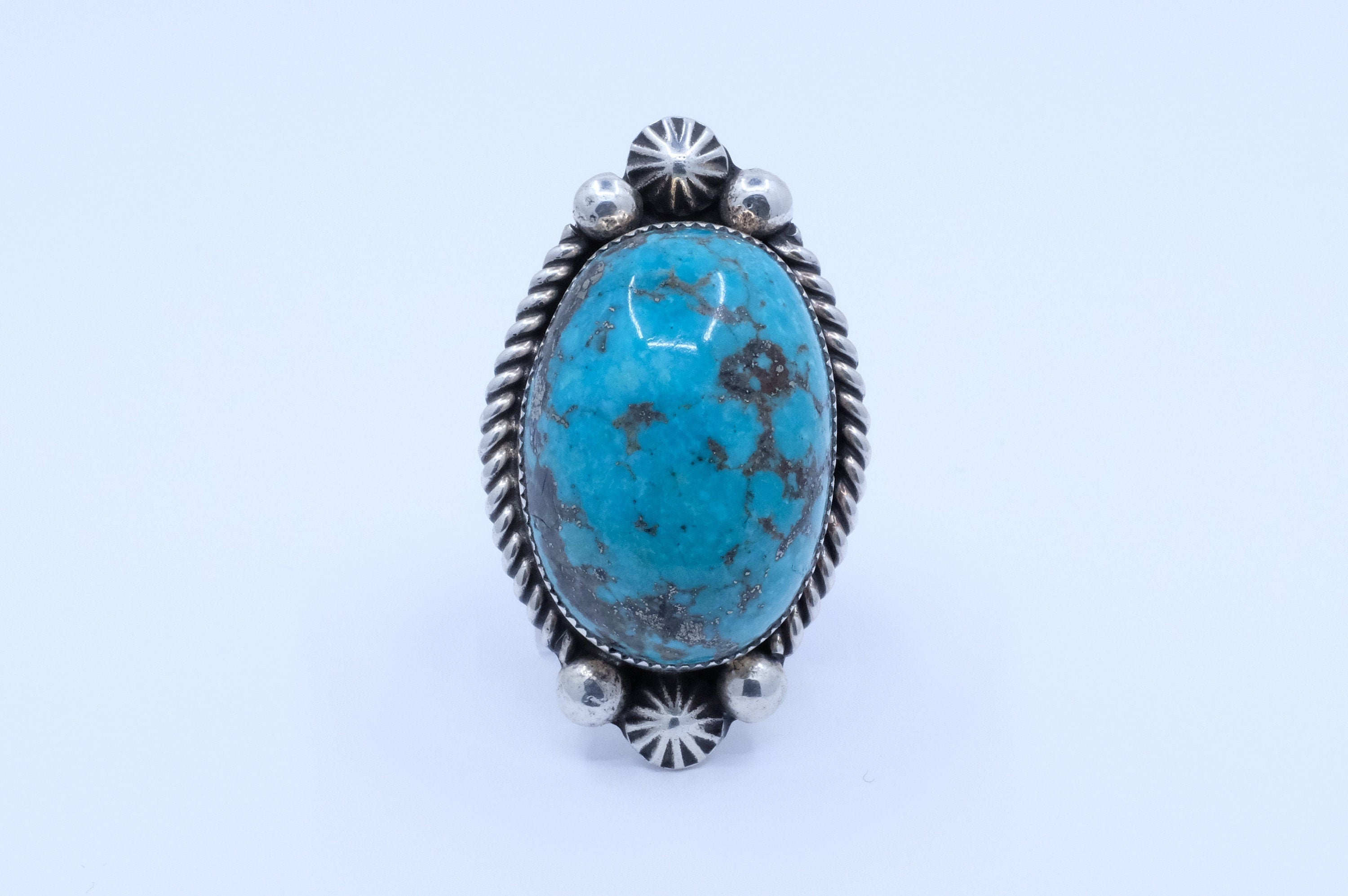 Sterling Silver Egyptian Turquoise Chimney Butte Ring