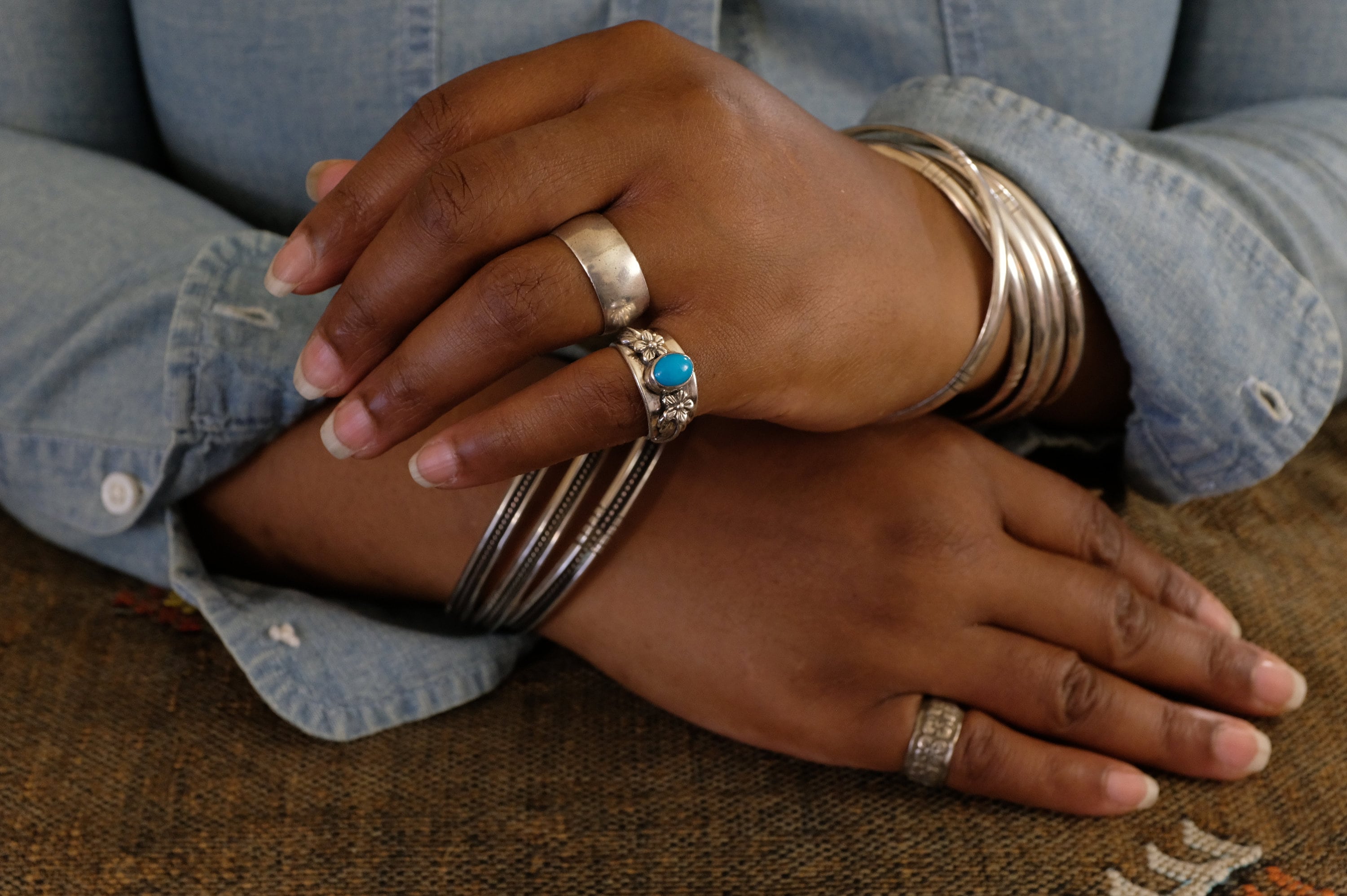 Sterling Silver Turquoise Carol Felley Ring