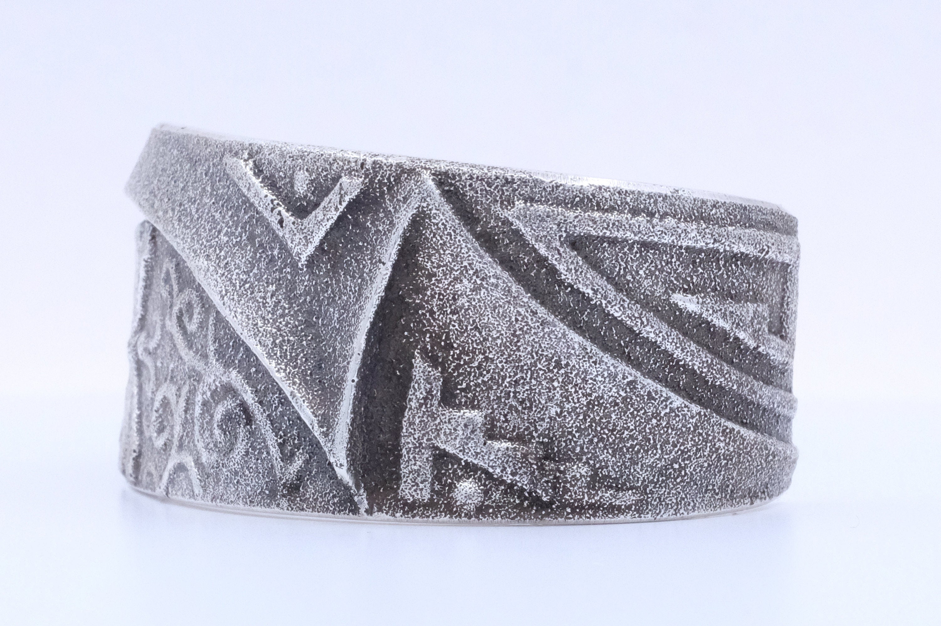 Sterling Silver Lee Begay Navajo Cuff Bracelet