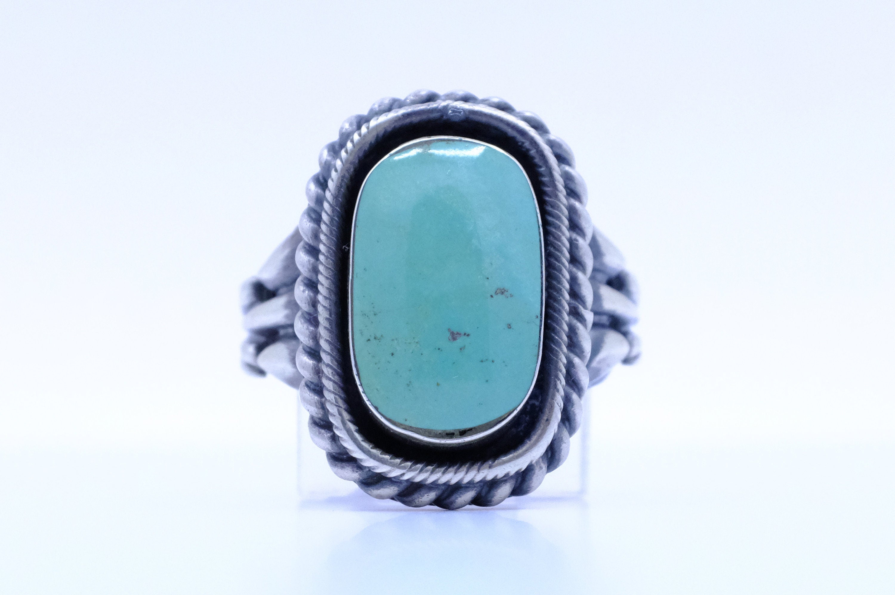 Sterling Silver Turquoise Bobby Platero Navajo Ring