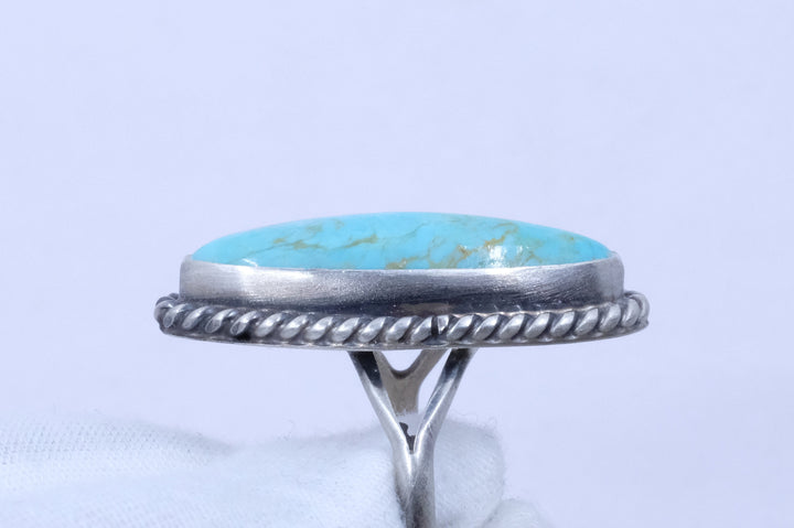 Sterling Silver Turquoise Robert Shakey Navajo Ring