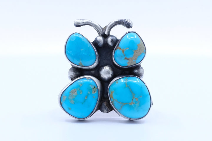 Sterling Silver Kingman Turquoise Sheila Becenti Navajo Ring