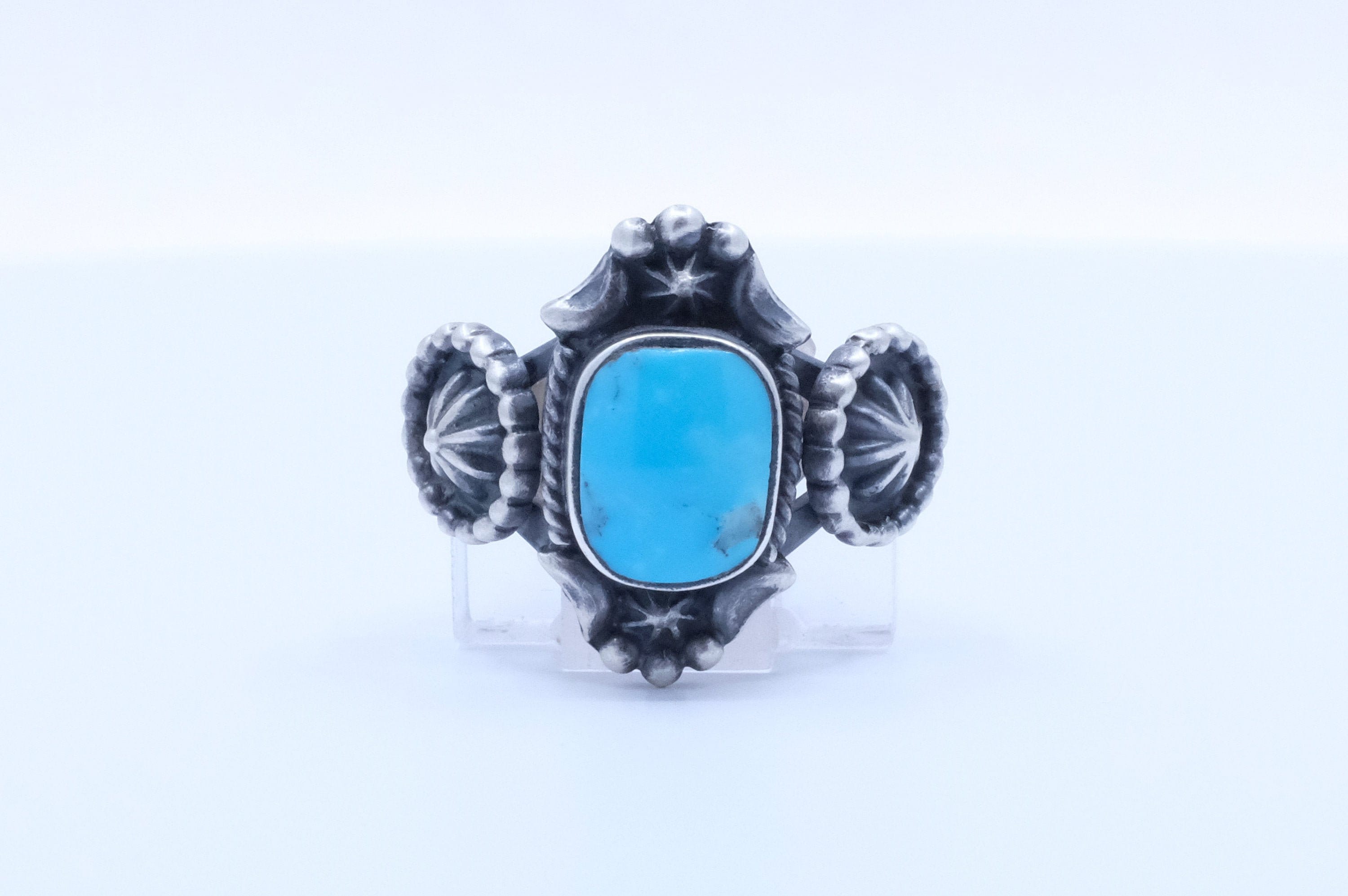 Sterling Silver Turquoise Genevieve Francisco Navajo Ring