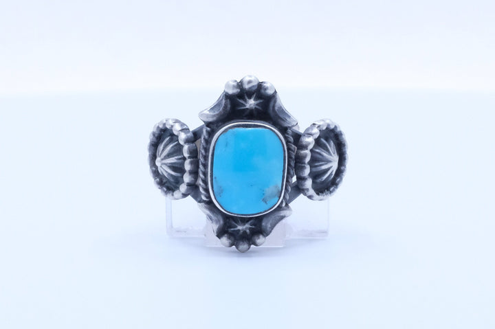 Sterling Silver Turquoise Genevieve Francisco Navajo Ring