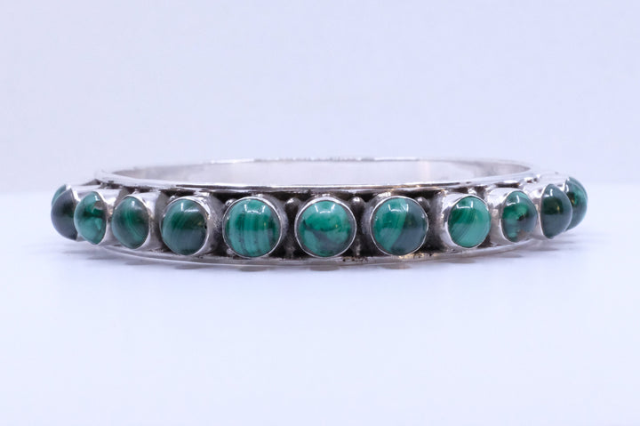 Sterling Silver Malachite Bangles