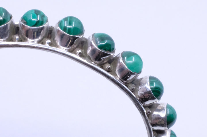 Sterling Silver Malachite Bangles