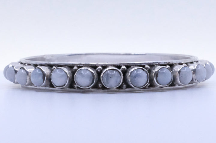 Sterling Silver Moonstone Bangles