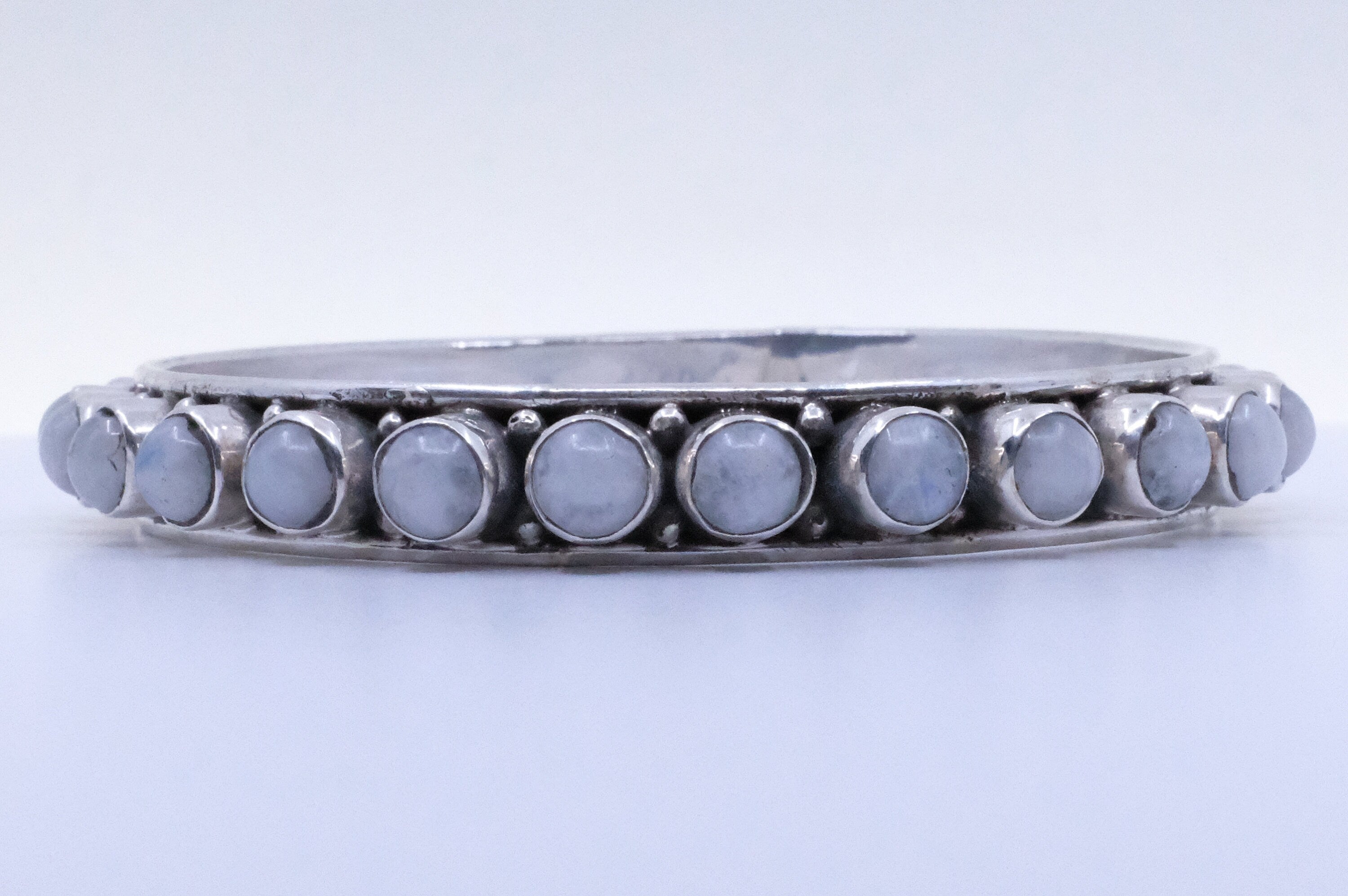 Sterling Silver Moonstone Bangles