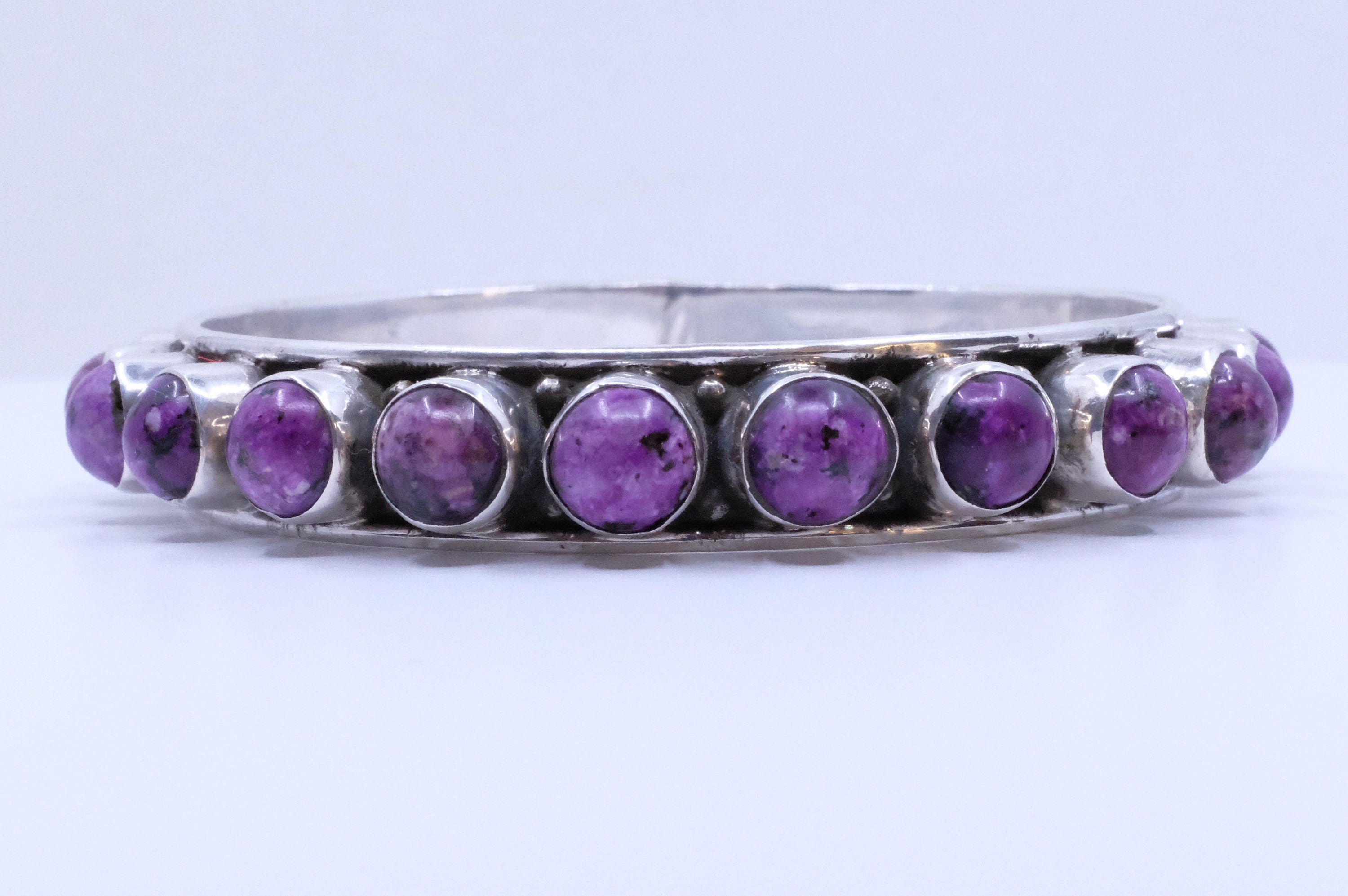 Sterling Silver Sugilite Bangles