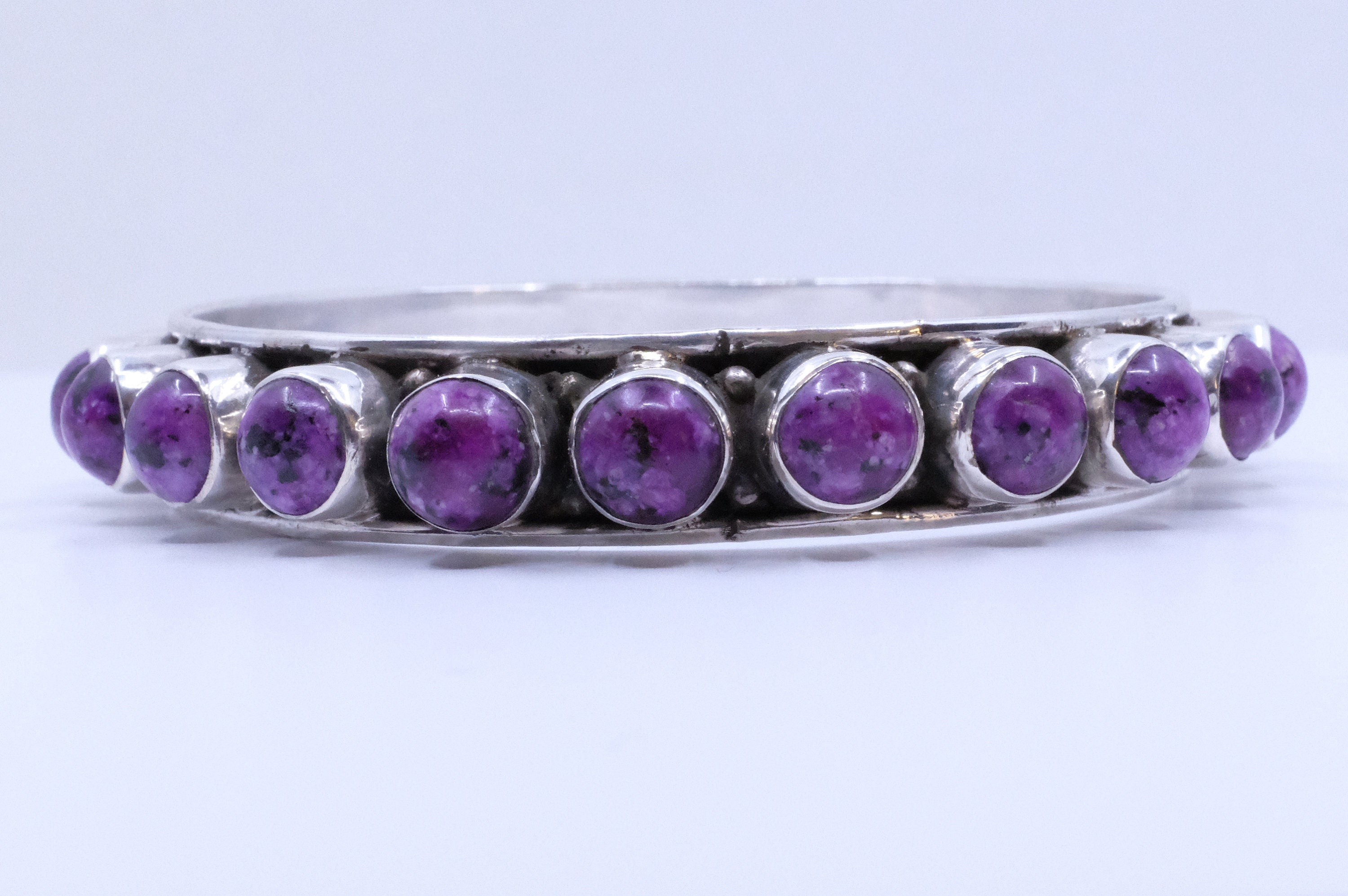 Sterling Silver Sugilite Bangles