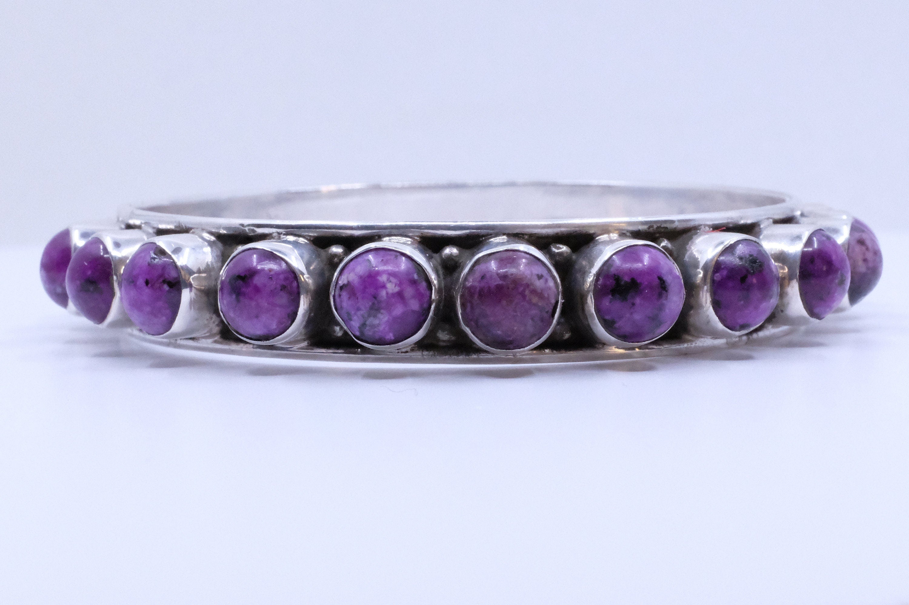 Sterling Silver Sugilite Bangles