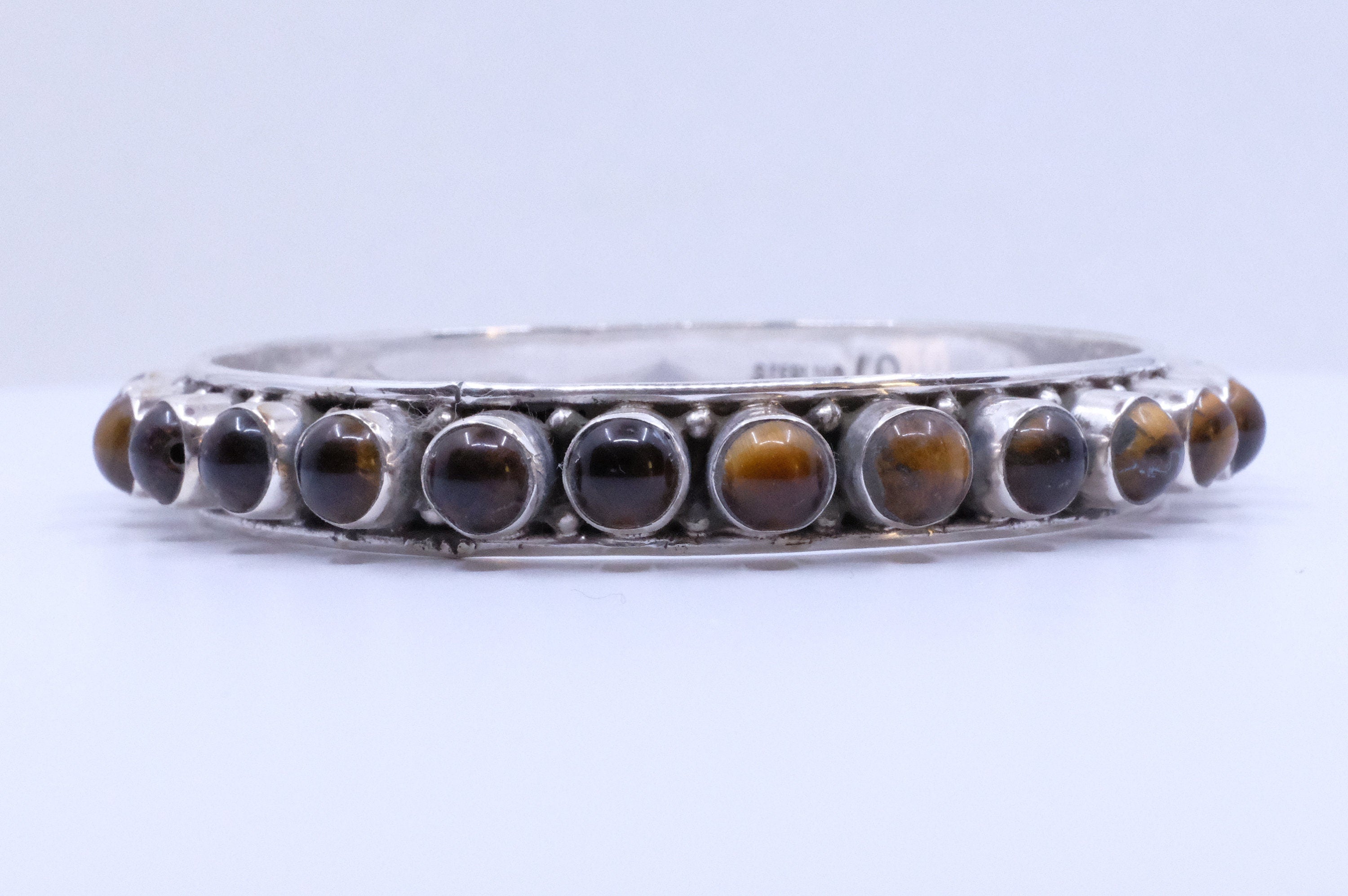 Sterling Silver Tiger's Eye Bangles