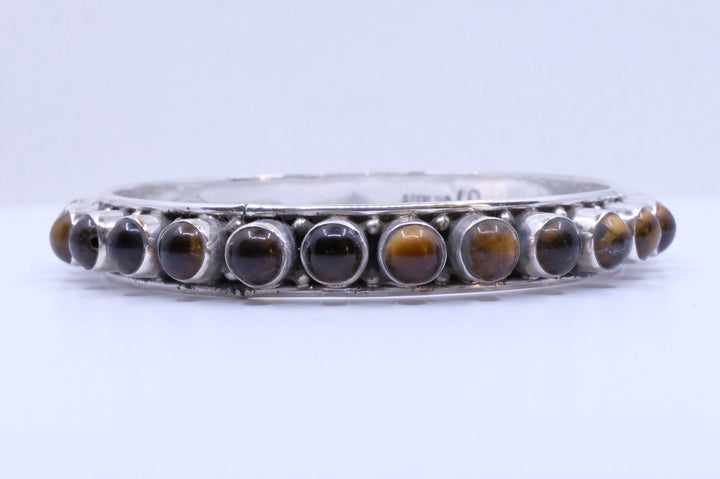 Sterling Silver Tiger's Eye Bangles