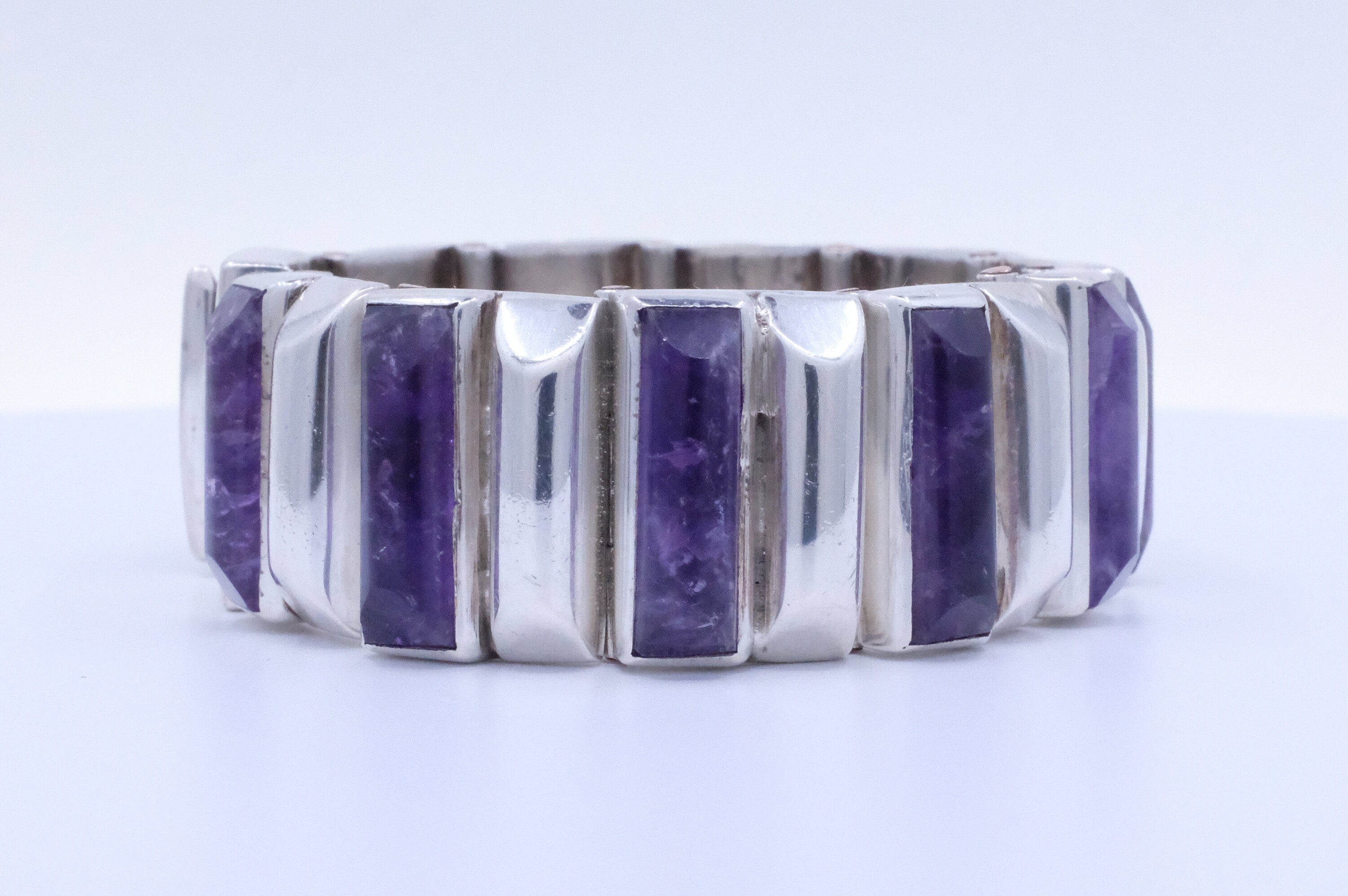 Silver Antonio Pineda Amethyst Bracelet