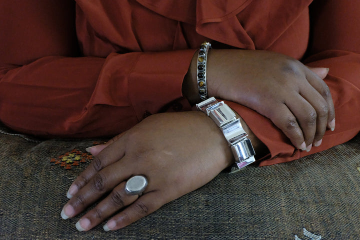 Silver Antonio Pineda Thumbprint Bracelet