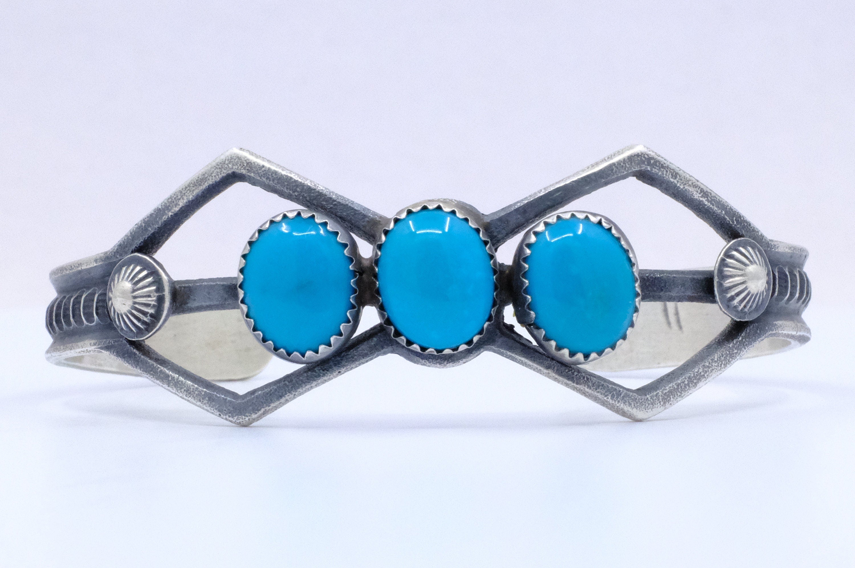 Sterling Silver Turquoise Billah Navajo Cuff