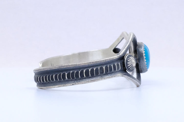 Sterling Silver Turquoise Billah Navajo Cuff