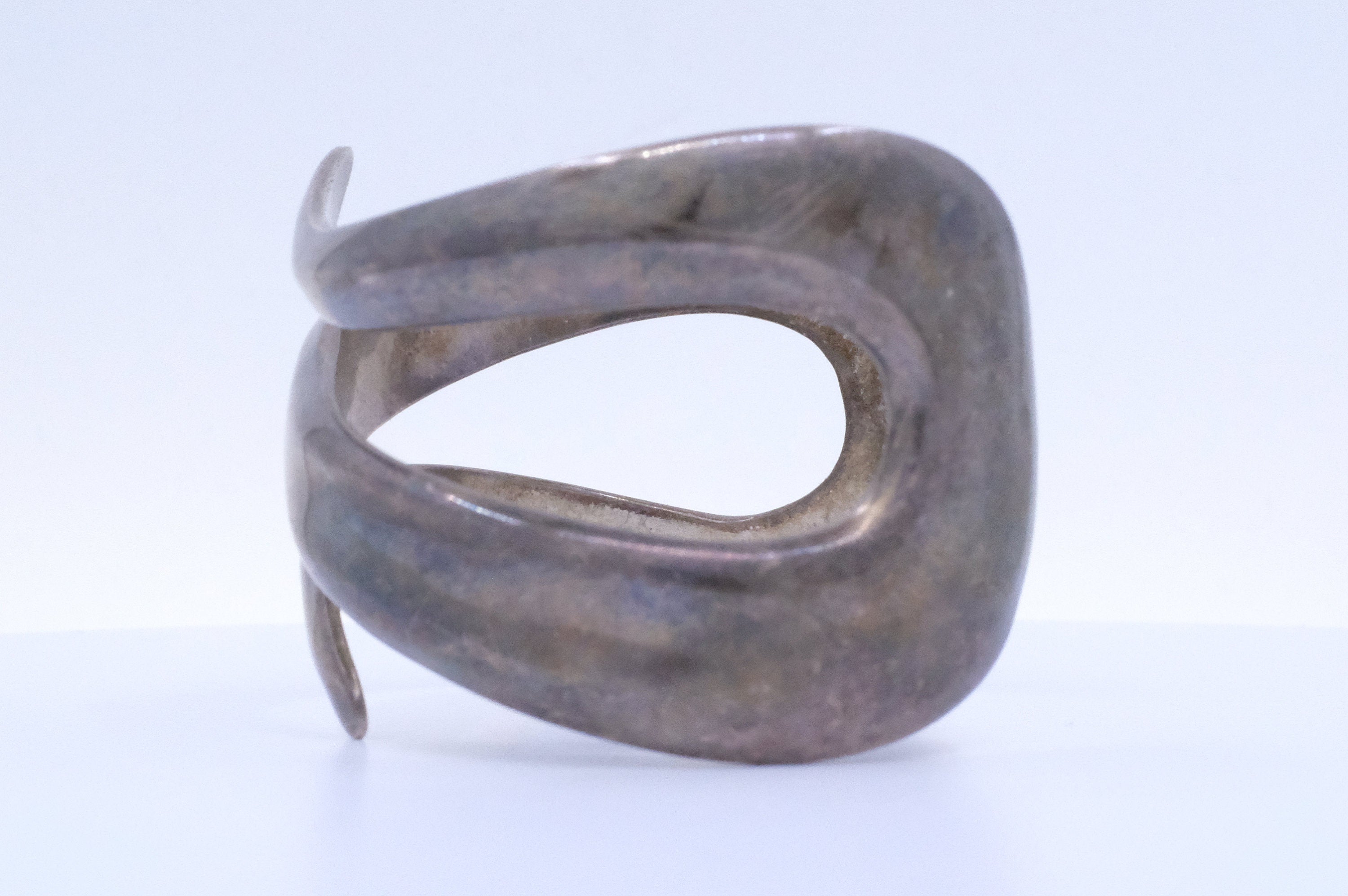 Sterling Silver Patinated Bangle Bracelet