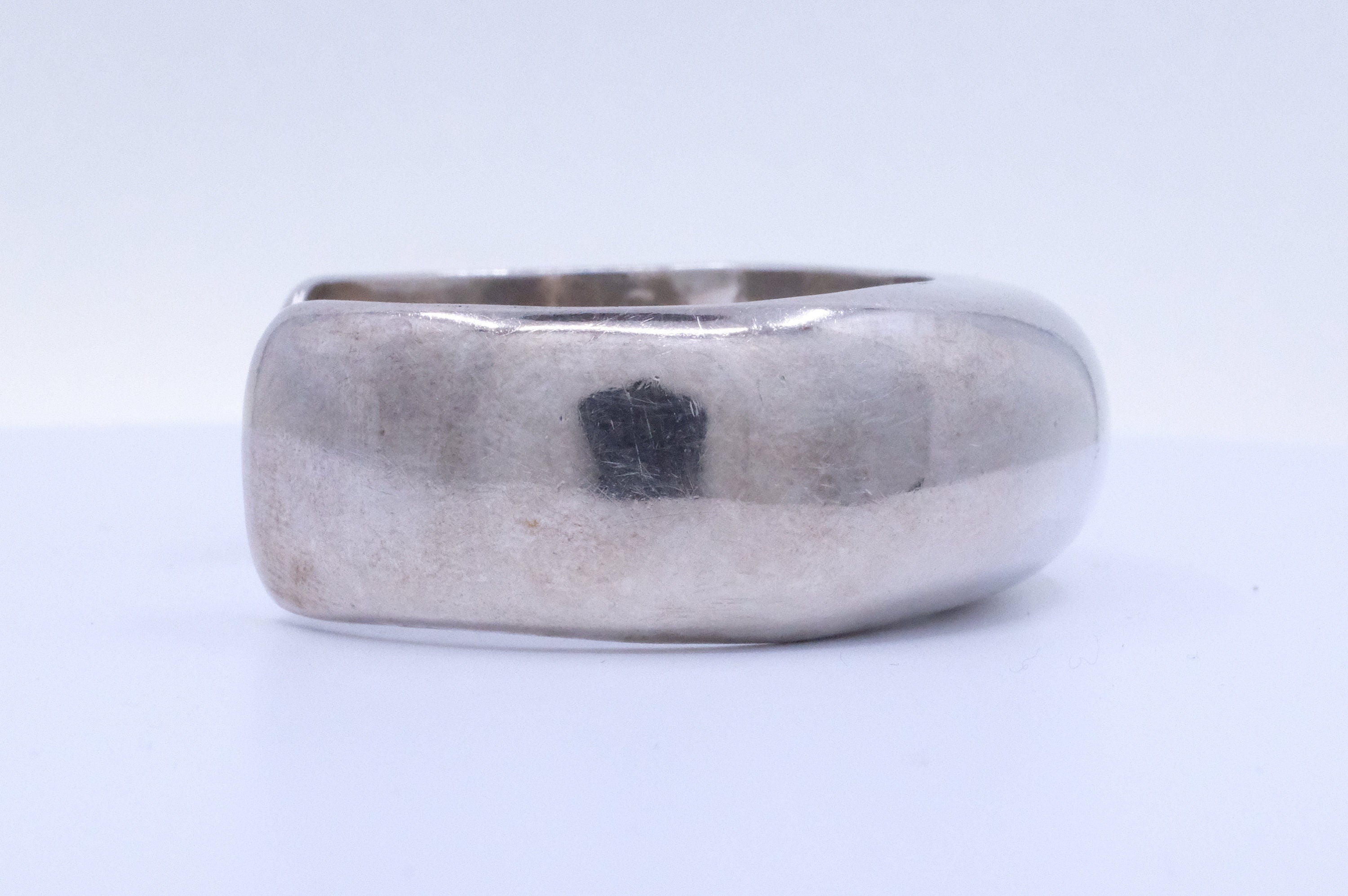 Sterling Silver Modernist Patinated Cuff