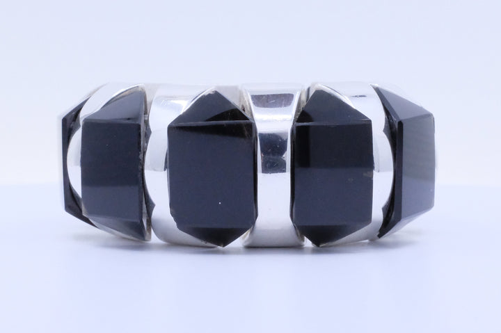 Sterling Silver Obsidian Bracelet