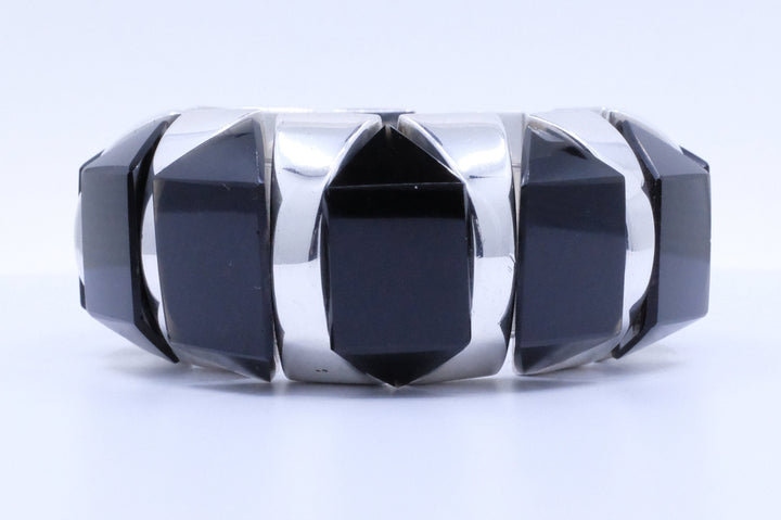 Sterling Silver Obsidian Bracelet