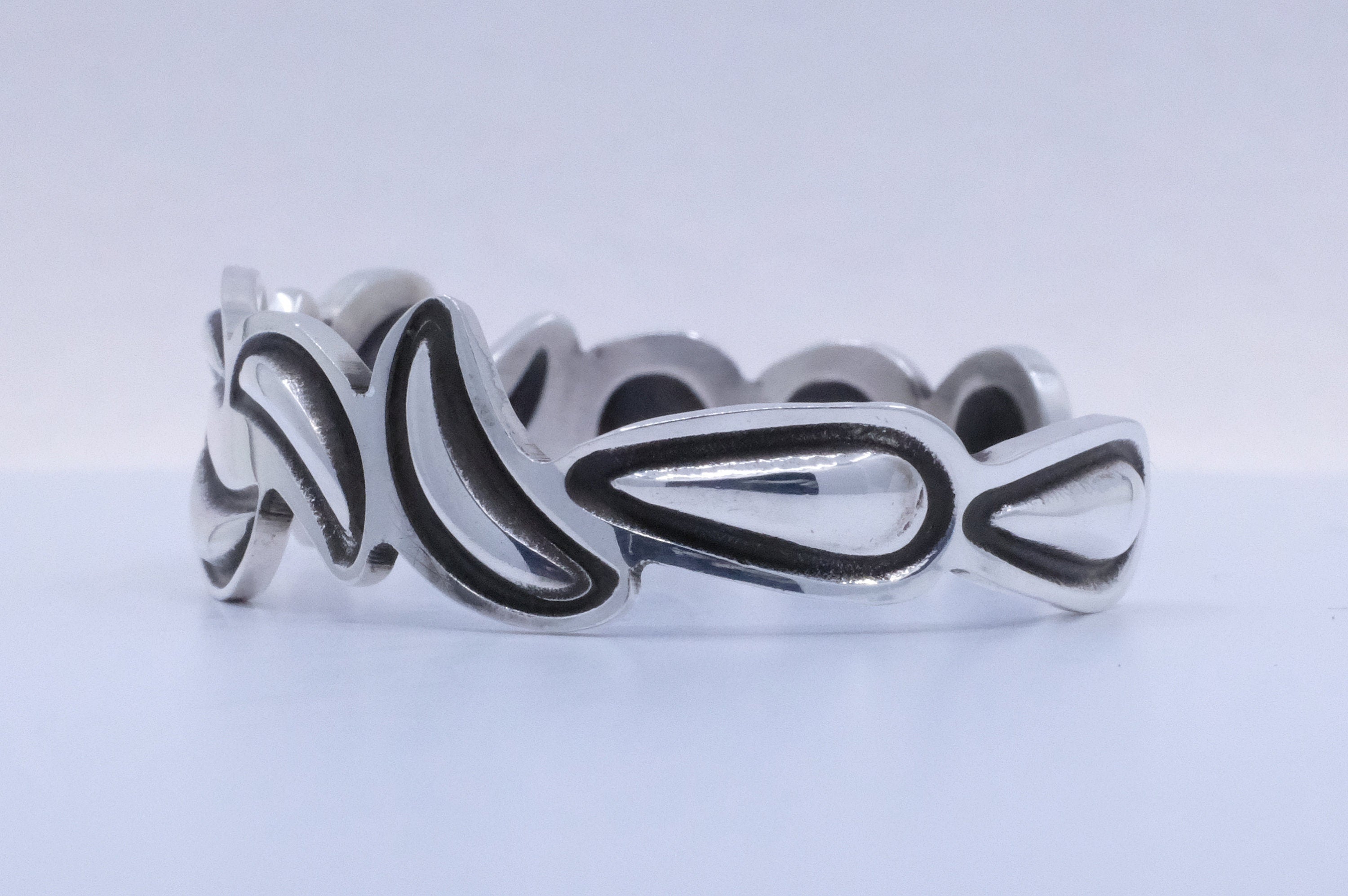 Sterling Silver Alex Sanchez Navajo Cuff Bracelet