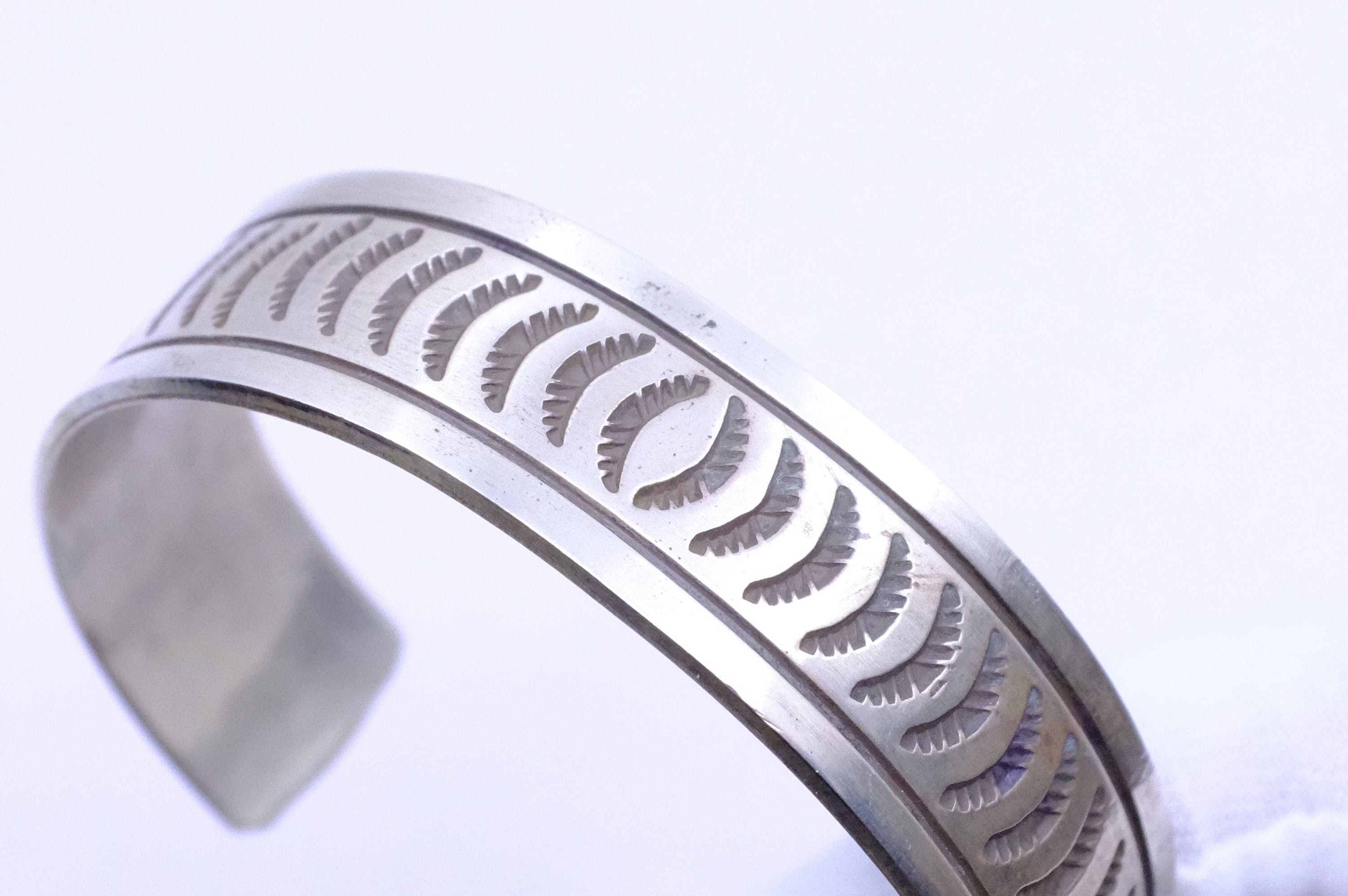 Sterling Silver Rick Enriquez Navajo Cuff Bracelet