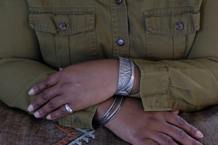 Sterling Silver Lee Begay Navajo Cuff Bracelet