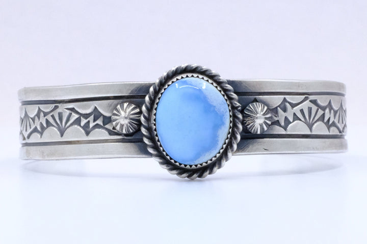 Sterling Silver Golden Hills Turquoise Rick Enriquez Navajo Cuff Bracelet