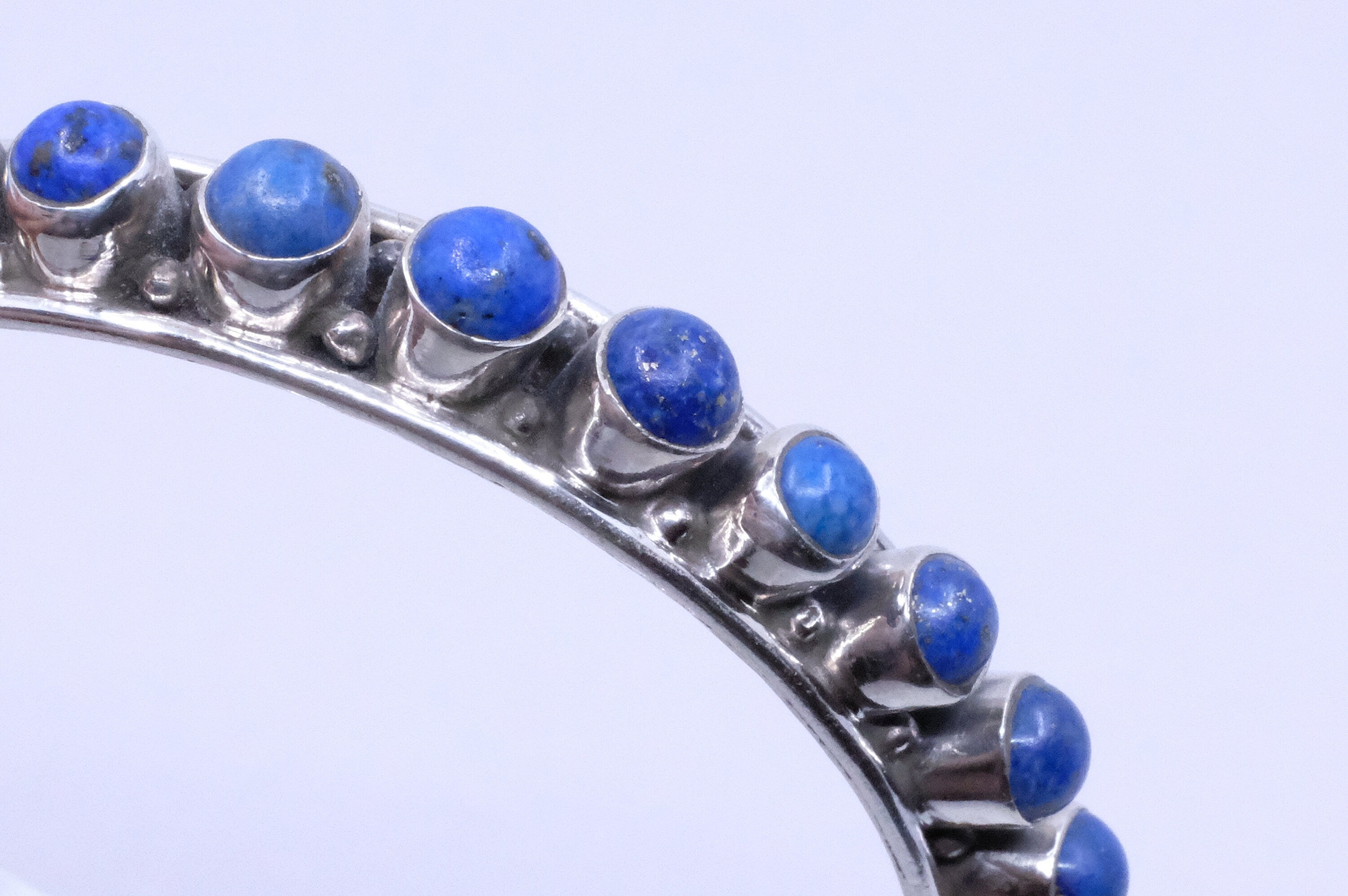 Sterling Silver Lapis Lazuli Bangles