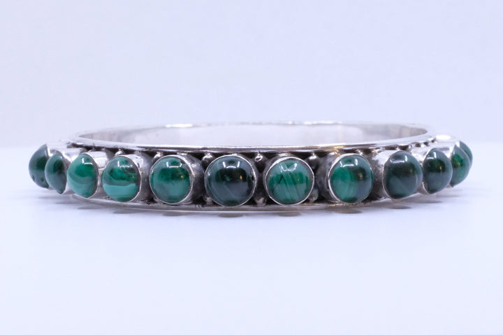 Sterling Silver Malachite Bangles