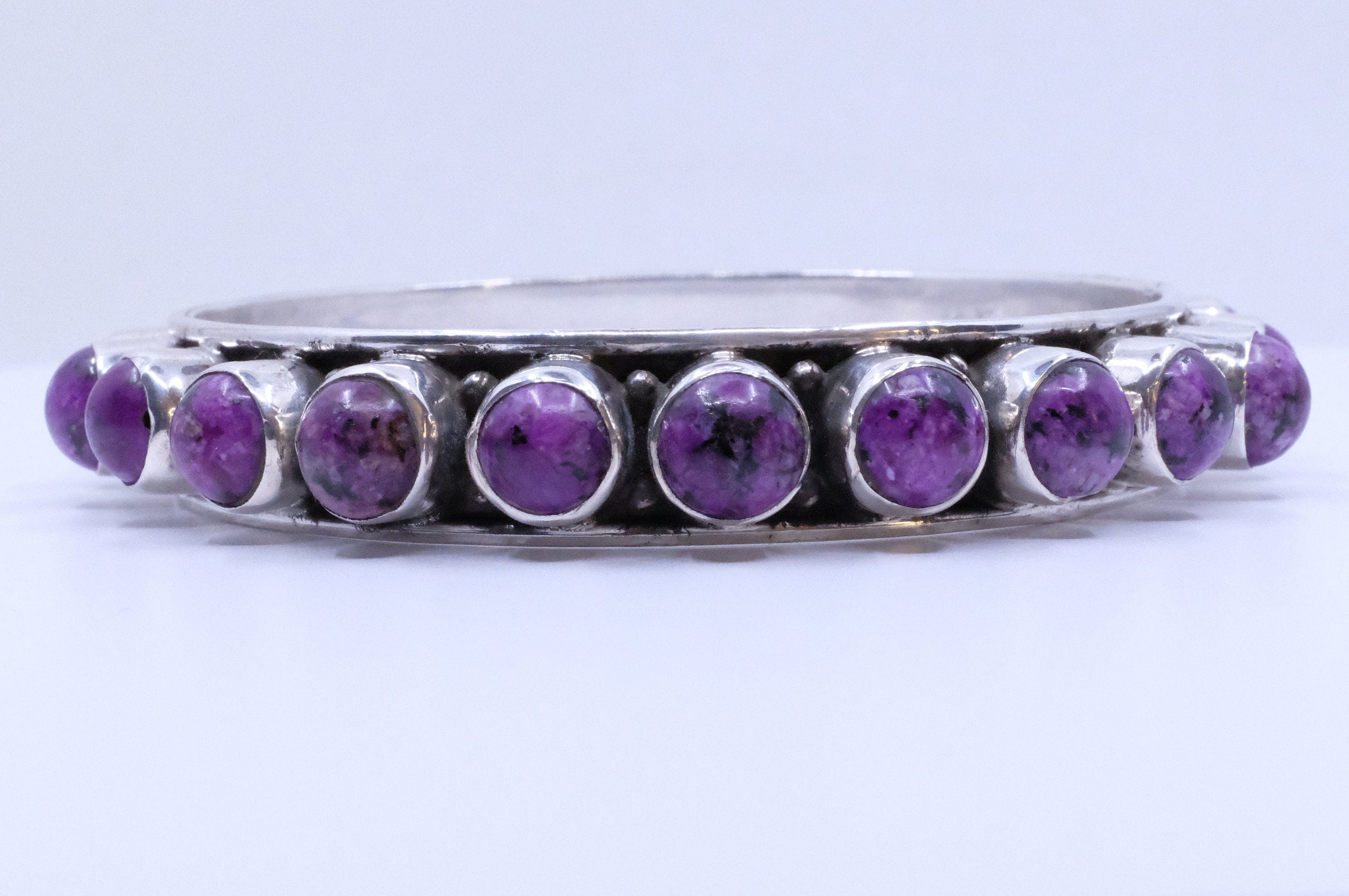 Sterling Silver Sugilite Bangles