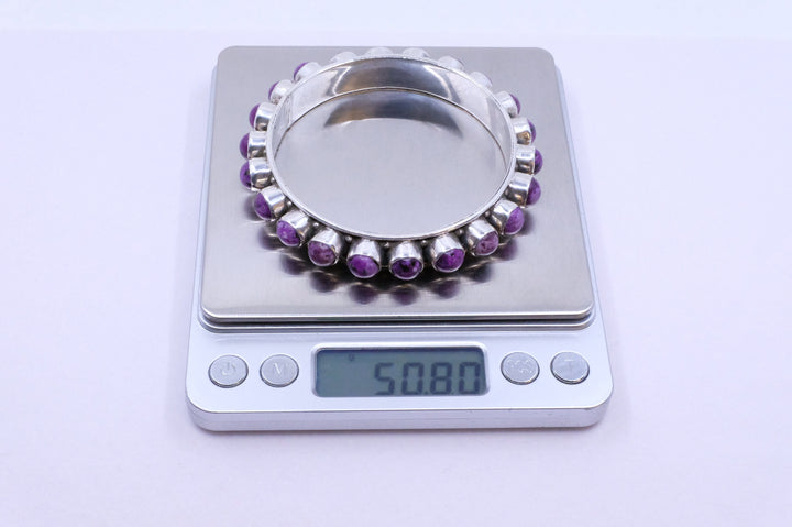 Sterling Silver Sugilite Bangles