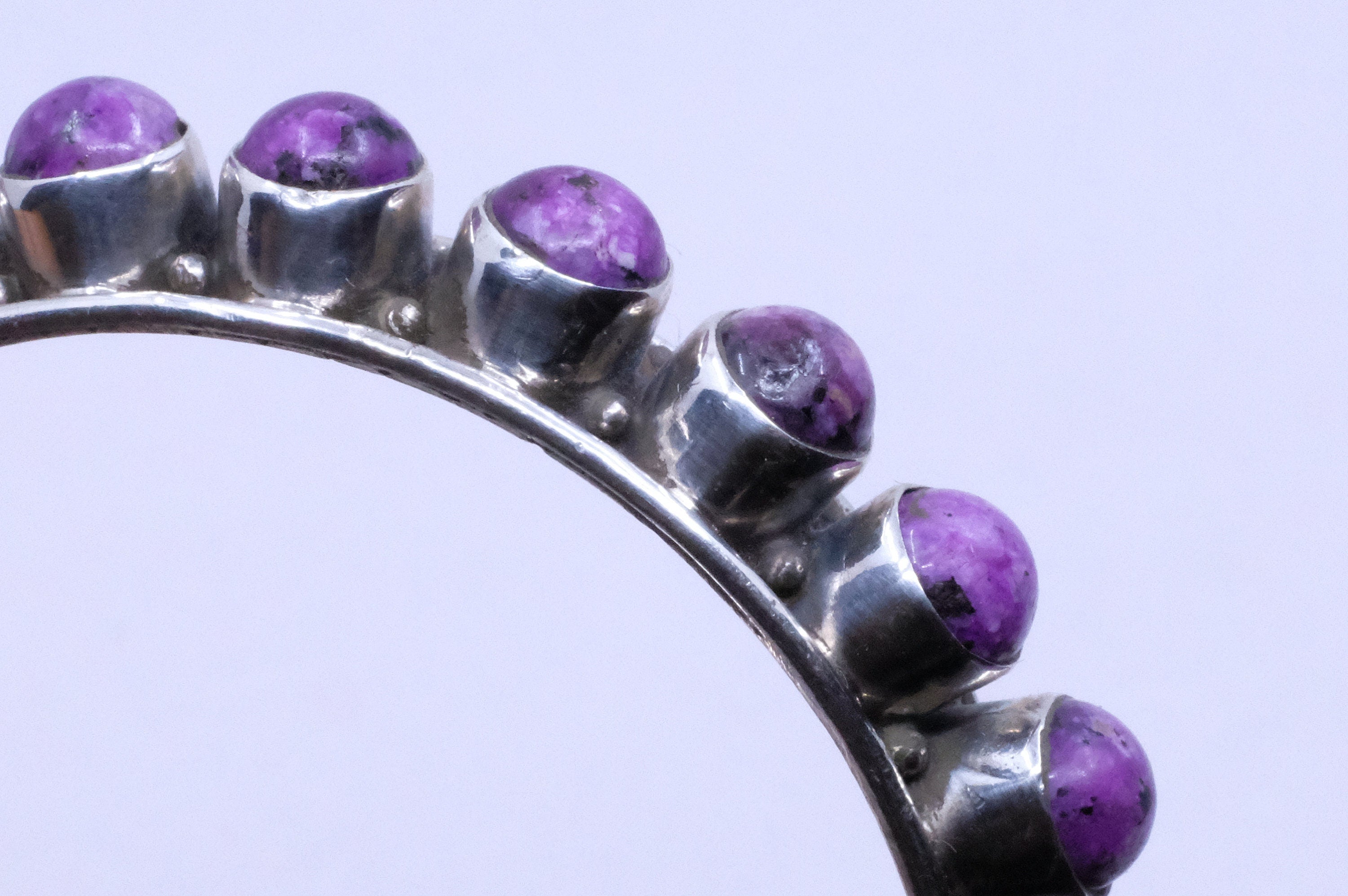 Sterling Silver Sugilite Bangles