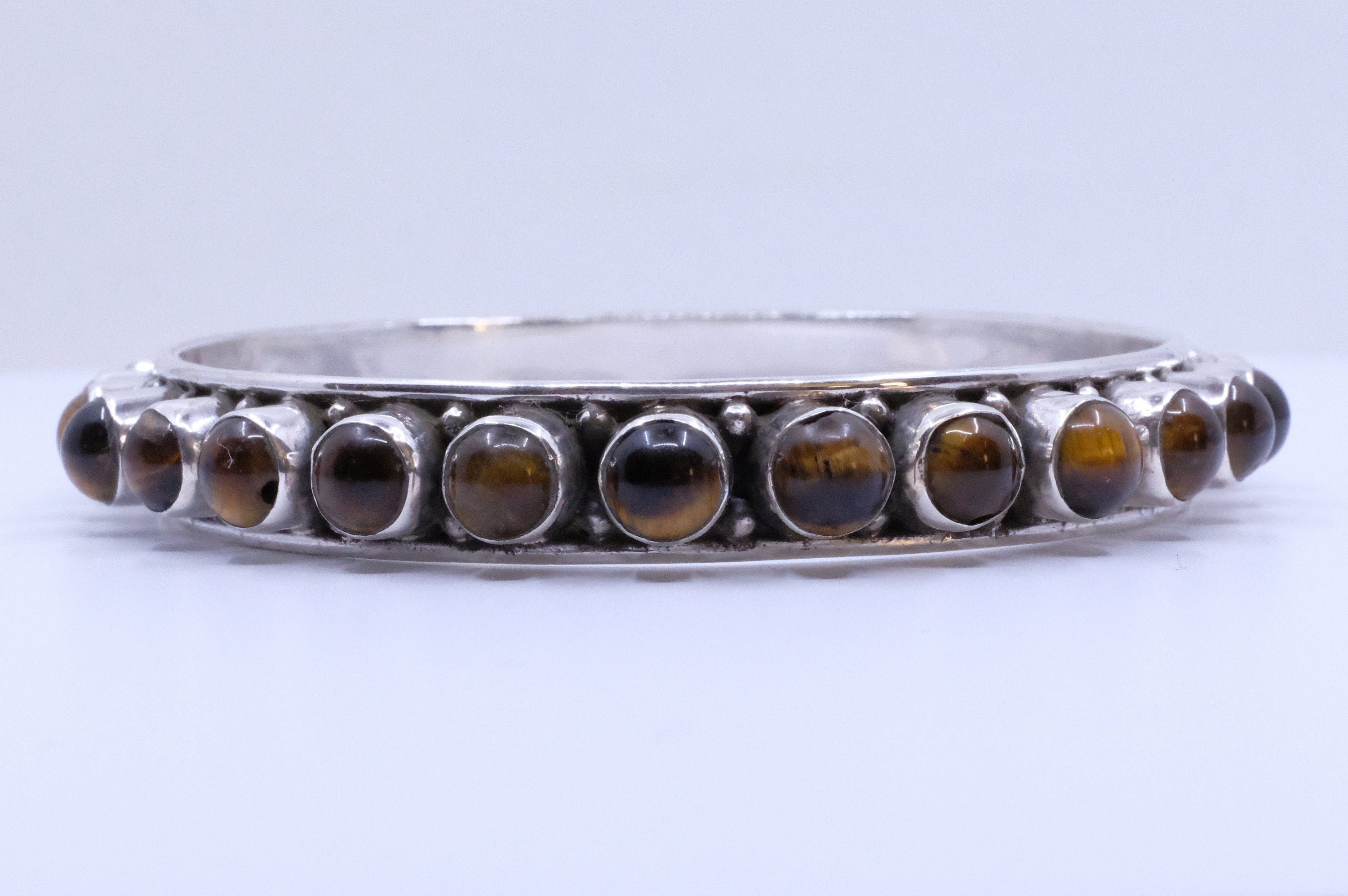 Sterling Silver Tiger's Eye Bangles