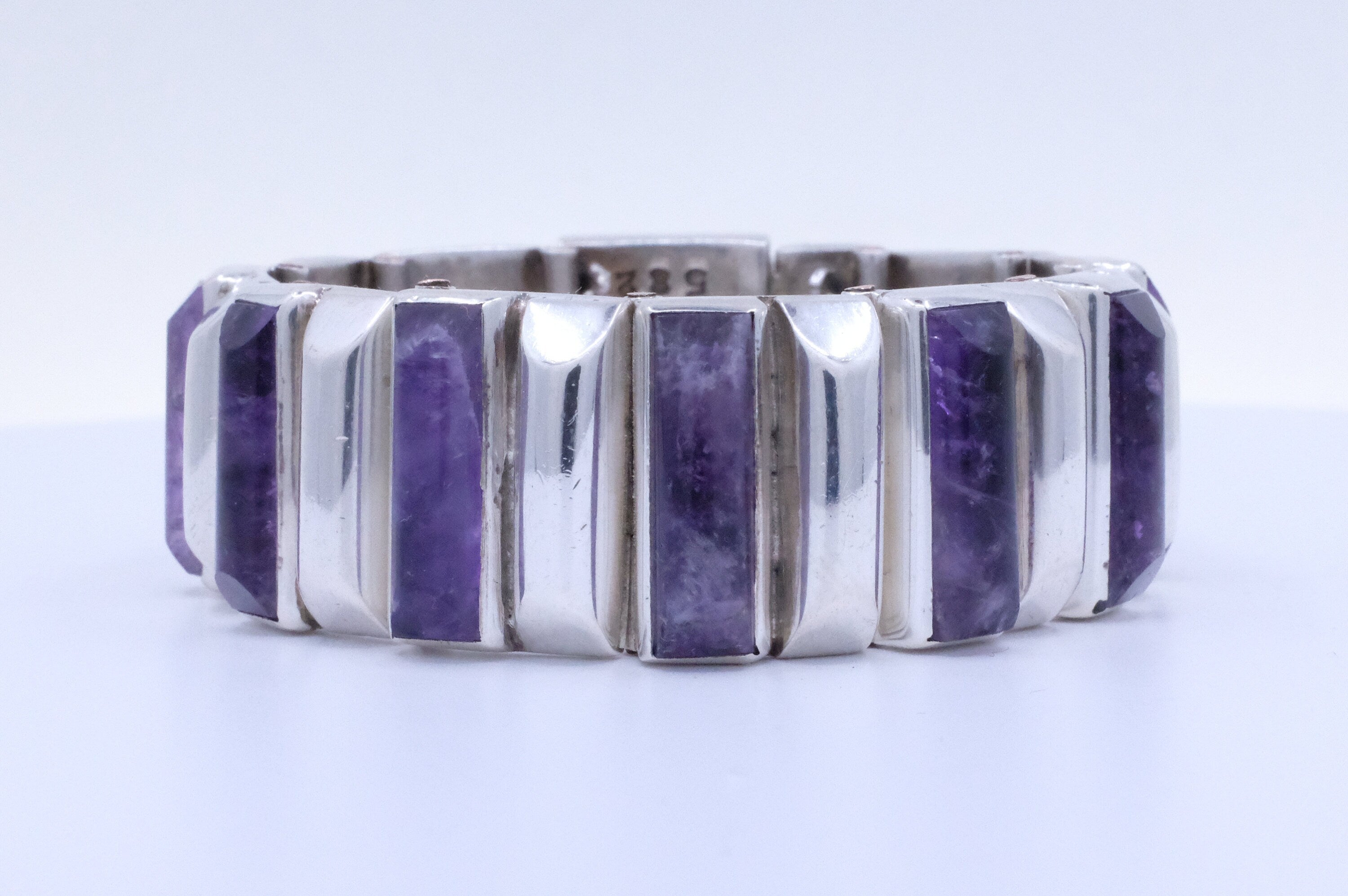 Silver Antonio Pineda Amethyst Bracelet