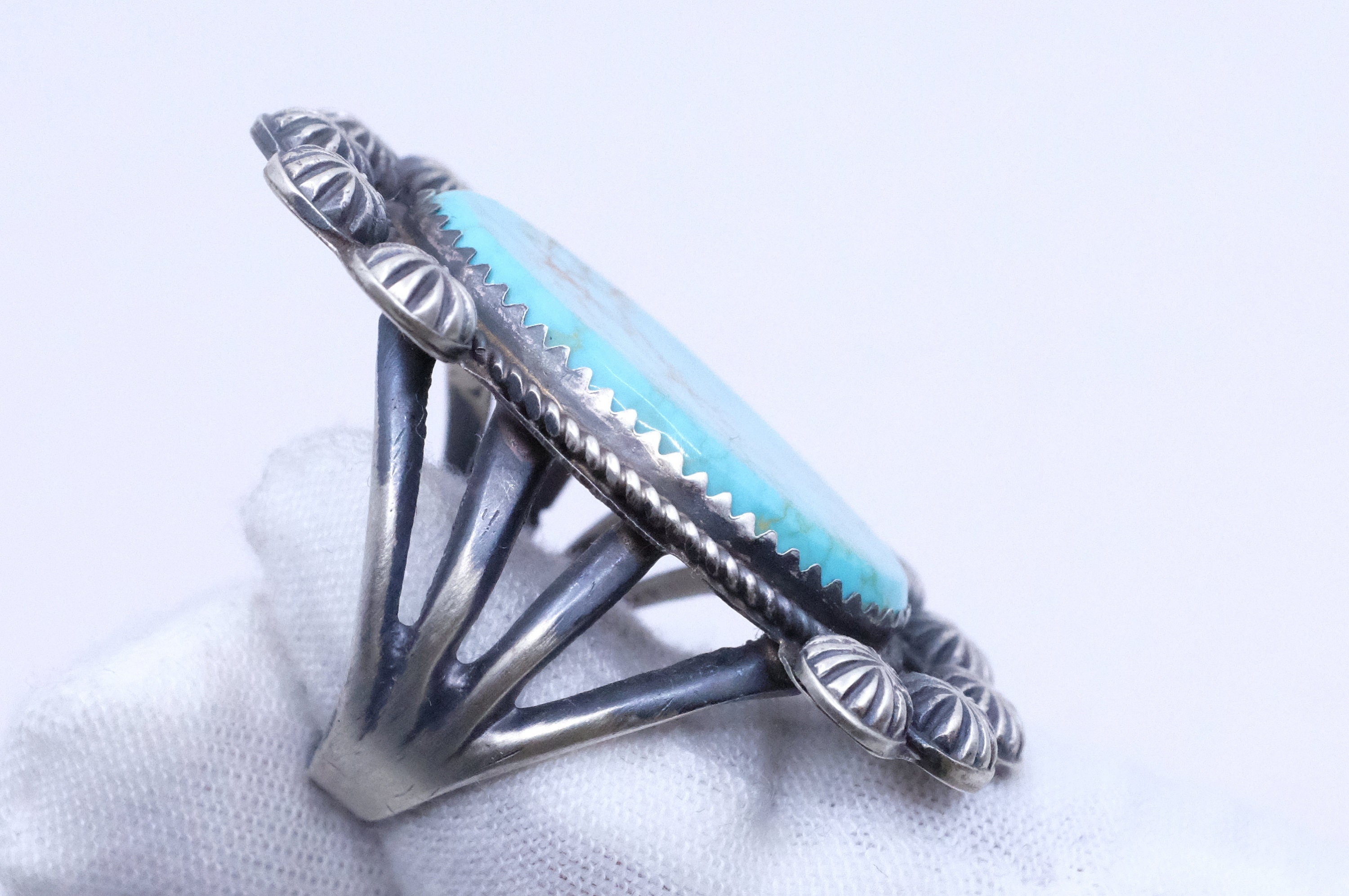 Sterling Silver Turquoise Martha Cayatineto Navajo Ring