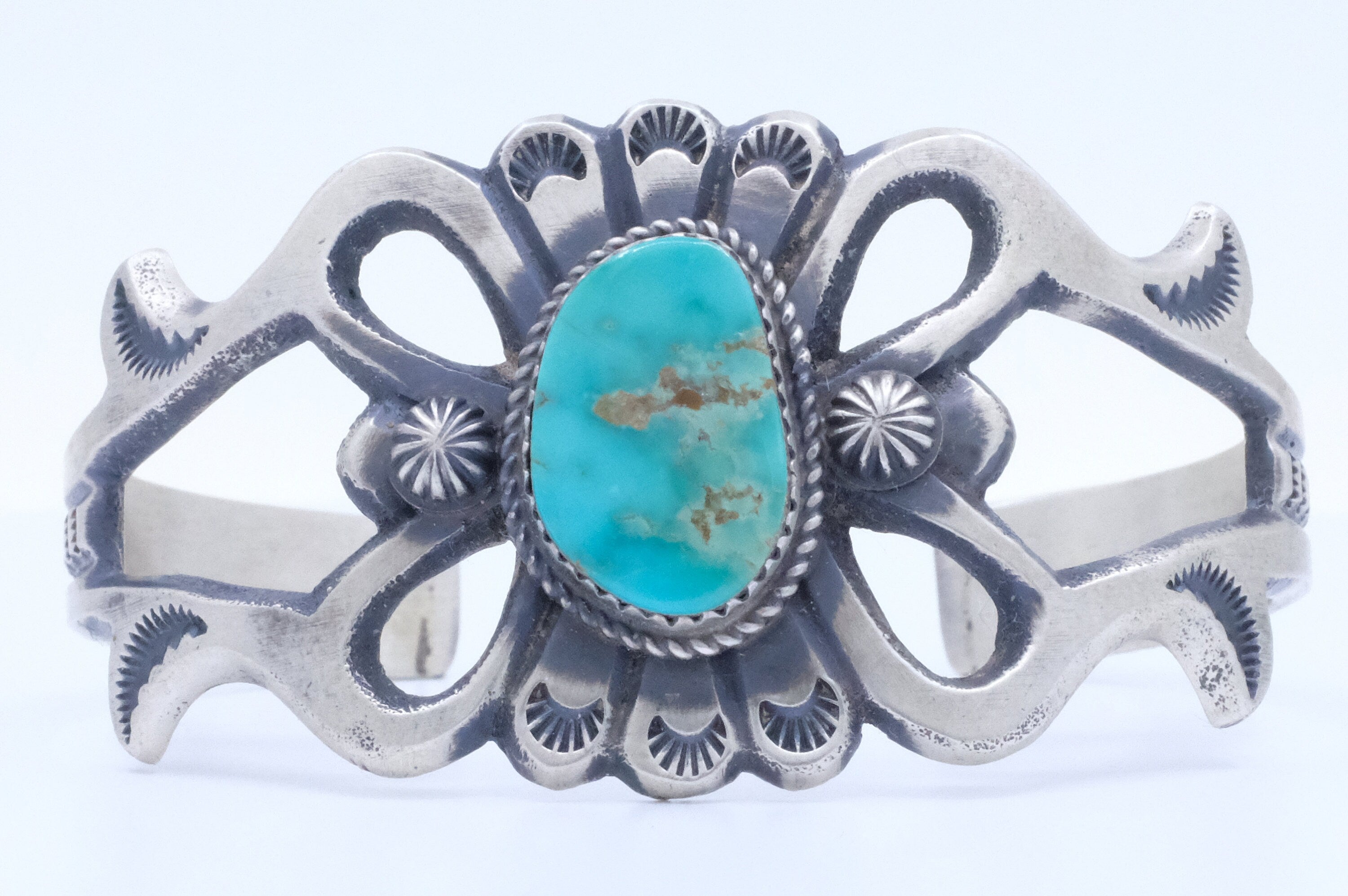 Sterling Silver Turquoise Martha Cayatineto Cuff Bracelet