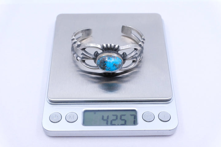 Sterling Silver Egyptian Turquoise Chimney Butte Cuff Bracelet