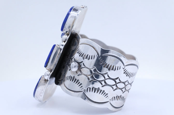 Sterling Silver Lapis Lazuli Chimney Butte Cuff Bracelet