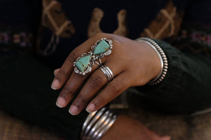 Sterling Silver Turquoise Lucille Calladitto Navajo Ring