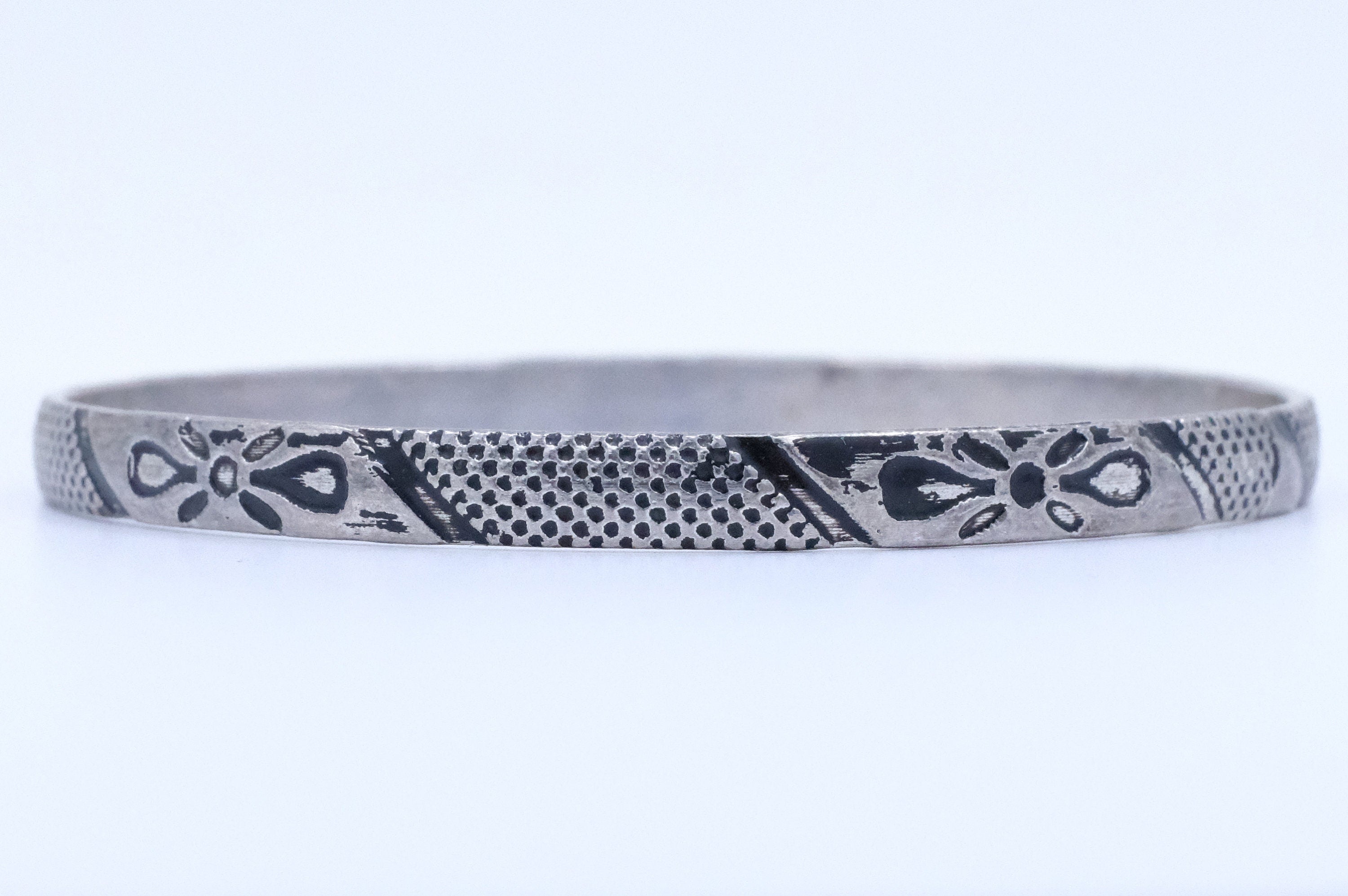 Sterling Silver Moroccan Bangles (Pair)