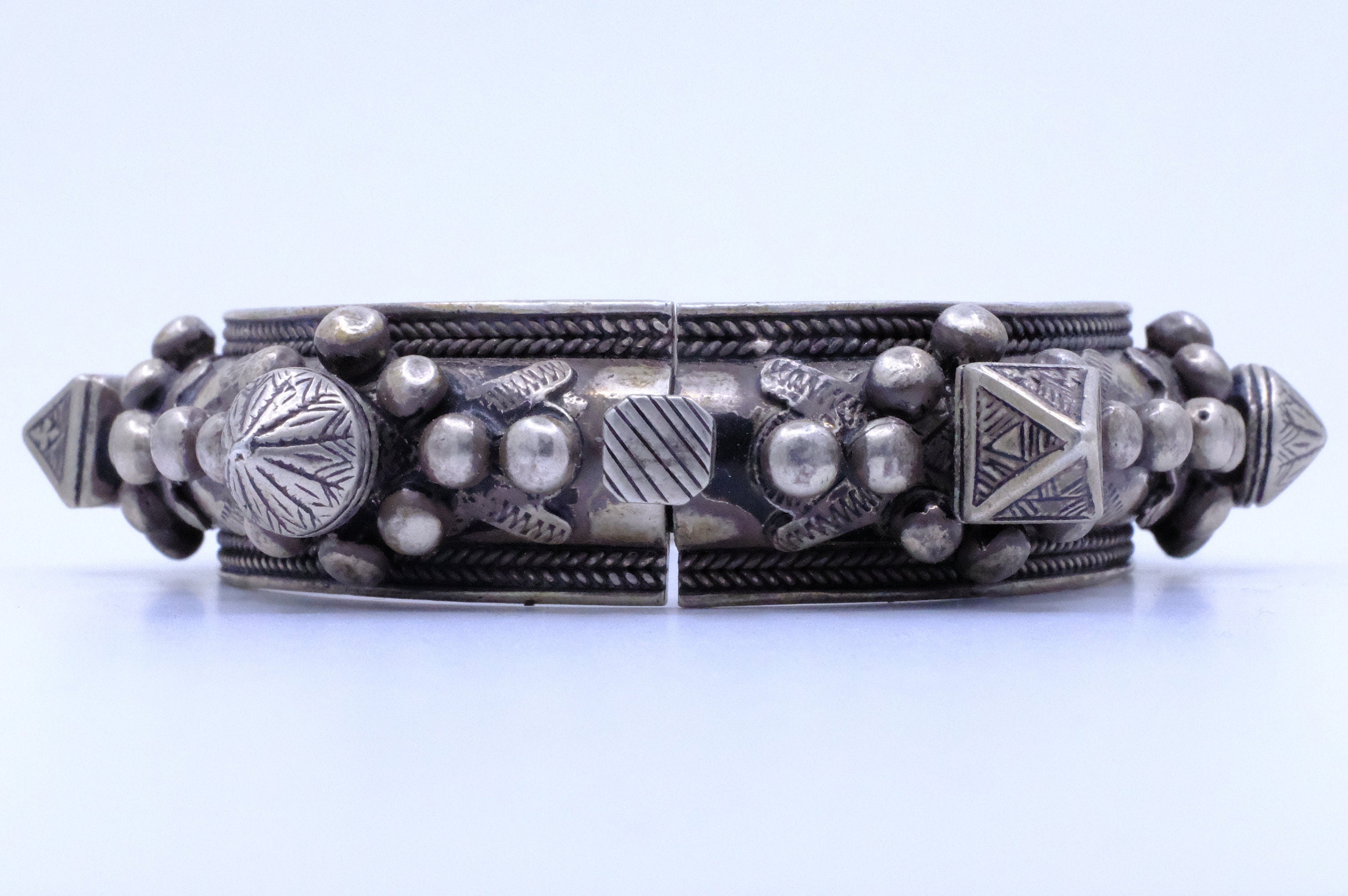 Silver Mauritanian Mizam Bracelets (Pair)